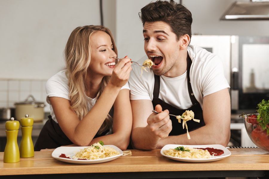 couple cooking